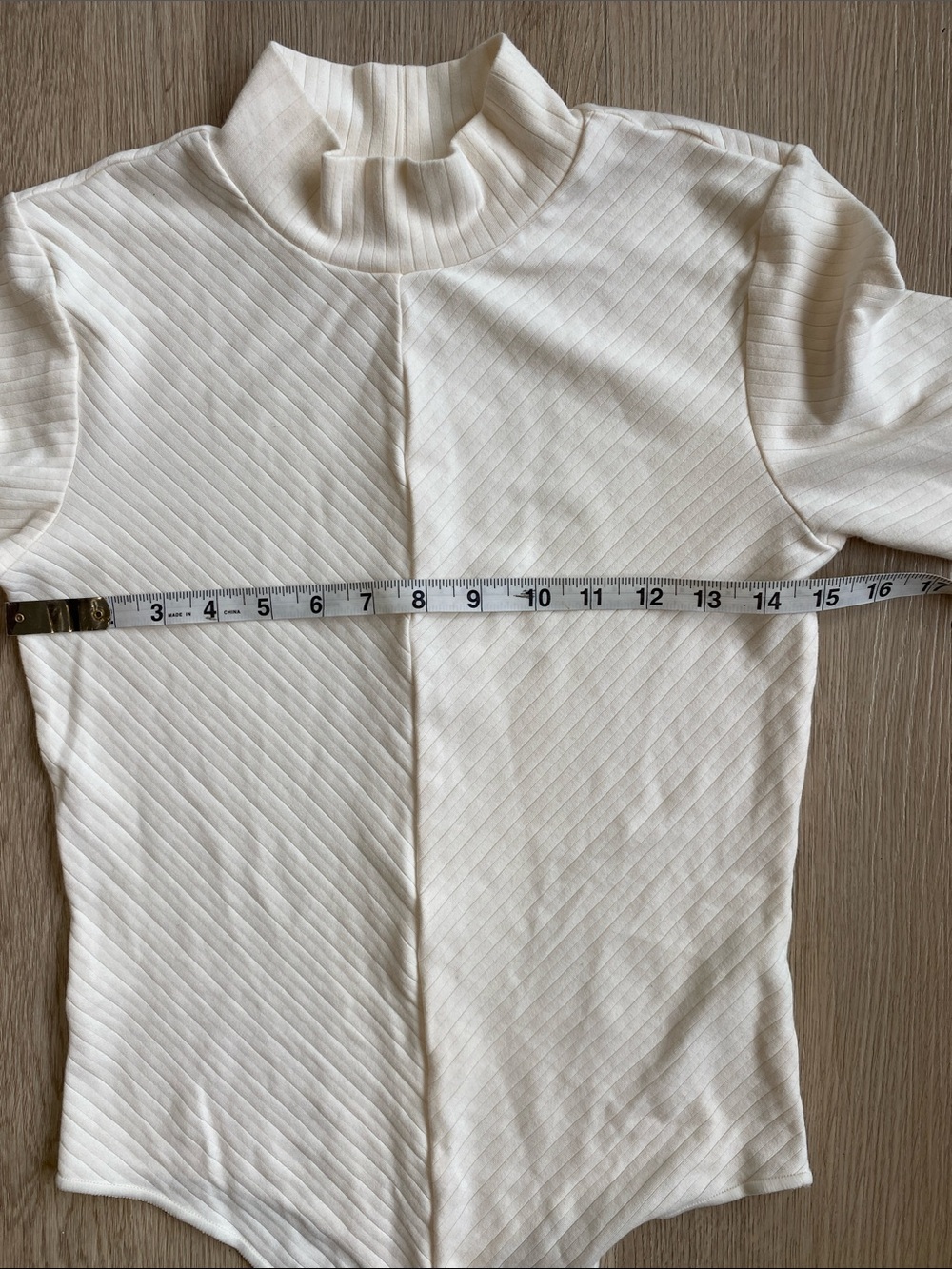 Knix Ribbed Mock Neck Long Sleeve Bodysuit Ivory Cream M - Picture 10 of 11